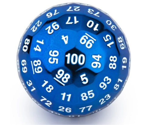 Titan's Fist Metal D100 Die - Blue