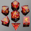 Captured Magic Handmade Sharp Edge Resin Dice-Red