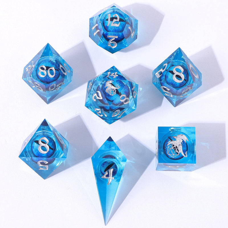 Captured Magic Hand Sanded Sharp Edge Resin - Beholder's Gaze Blue
