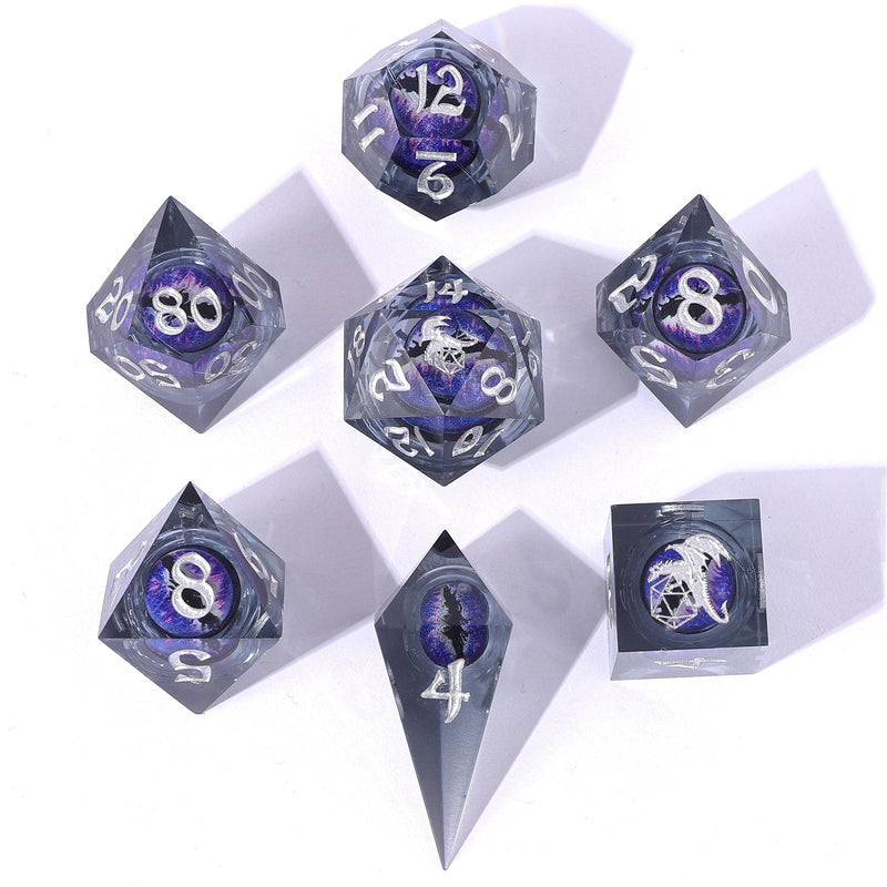 Captured Magic Liquid Core Hand Sanded Sharp Edge Resin - Dragon's Eye Purple