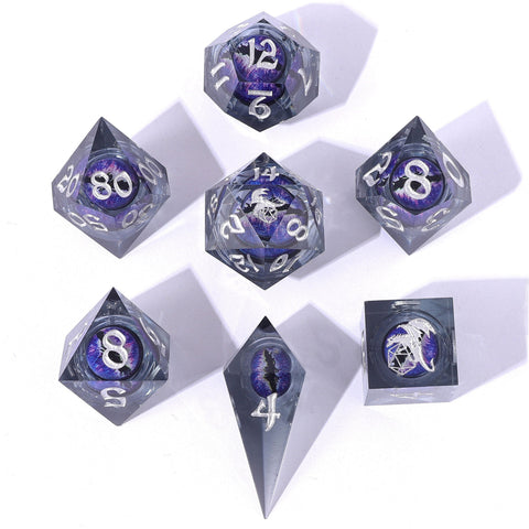 Captured Magic Liquid Core Hand Sanded Sharp Edge Resin - Dragon's Eye Purple