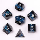 Captured Magic Sharp Edge Resin Dice Set-Mana Path Blue