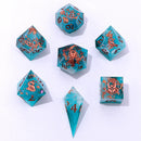 Captured Magic Sharp Edge Resin Dice Set - Cloudfall