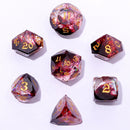 Captured Magic Luster Cut Resin Dice Set - Blood Crystal