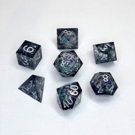 Chronicle RPG Accessories: 7CT Liquid Core - Molten Obsidian Polyhedral Dice Set