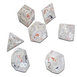 Chronicle RPG Accessories: 7CT Liquid Core - Molten Crystal Koi Polyhedral Dice Set