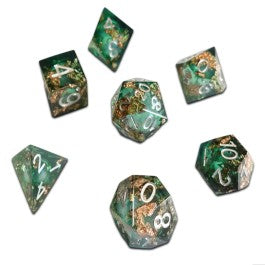 Chronicle RPG Accessories: 7CT Liquid Core - Molten Overgrowth Polyhedral Dice Set