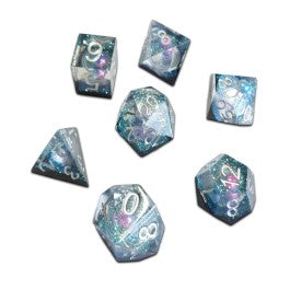 Chronicle RPG Accessories: 7CT Liquid Core - Molten Planets Polyhedral Dice Set