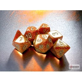 Chessex Glitter Mini 7 Die Set Gold/Silver