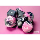 Chessex Gemini Mini 7 Die Set Black-Pink/White
