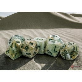 Chessex Mega-Hedral Marble Green/Dark Green 7-Die Set