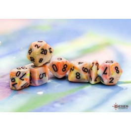 Chessex Mega-Hedral Festive Circus/Black 7-Die Set