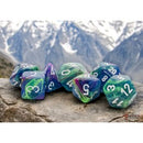 Chessex Mega-Hedral Festive Waterlily/White 7-Die Set