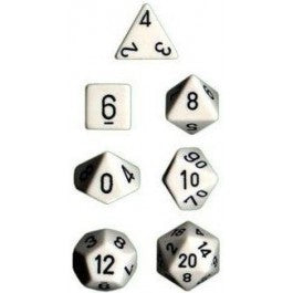 Chessex: Opaque White 7-Die Set