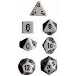 Chessex: Opaque Dark Grey/Black 7-Die Set