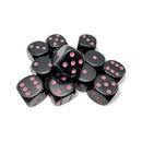 Chessex Opaque Black/Pink 16MM D6 Dice Block