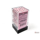 Chessex Opaque 16mm d6 Pastel Pink/black Dice Block