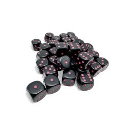 Chessex Opaque Black/Pink 12MM D6 Dice Block