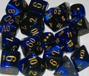 Chessex: Gemini Blue/Gold 7-Die Set