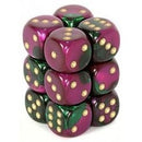 Chessex: Gemini Green-Purple/White 16Mm D6 Dice Block
