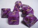 Chessex: Vortex Purple/Gold 7-Die Set