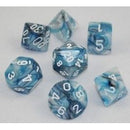 Chessex: Lustrous Slate/White 7-Die Set