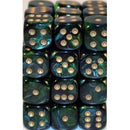 Chessex: 12CT Scarab Jade/Gold 16mm D6 Dice Block