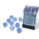 Chessex Borealis 12mm d6 Sky Blue/white Luminary Dice Block (36 dice)