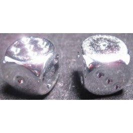 Chessex: Silver Metallic D6 Dice (Pair)