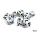 Chessex Calcite/Black 7 Die Set with Bonus Die