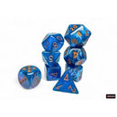 Chessex Lab Dice 9 Borealis Midnight/Copper 7-Die Set