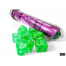 Chessex Lab Dice 9 Nebula Gelatinous/White 7-Die Set Set