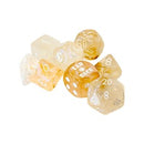 Chessex Lab Dice 10 Borealis Champagne/White 7-Die Set