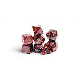 Chessex Lab Dice 10 Lustrous Gothic/Copper 7-Die Set