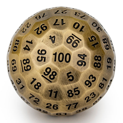 Titan's Fist Metal D100 Die - Ancient Bronze