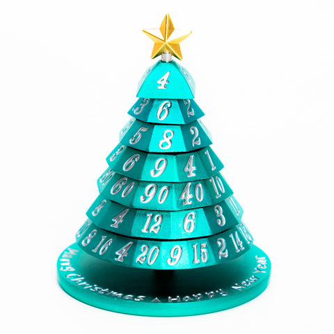 Christmas Tree Dice - Cyan