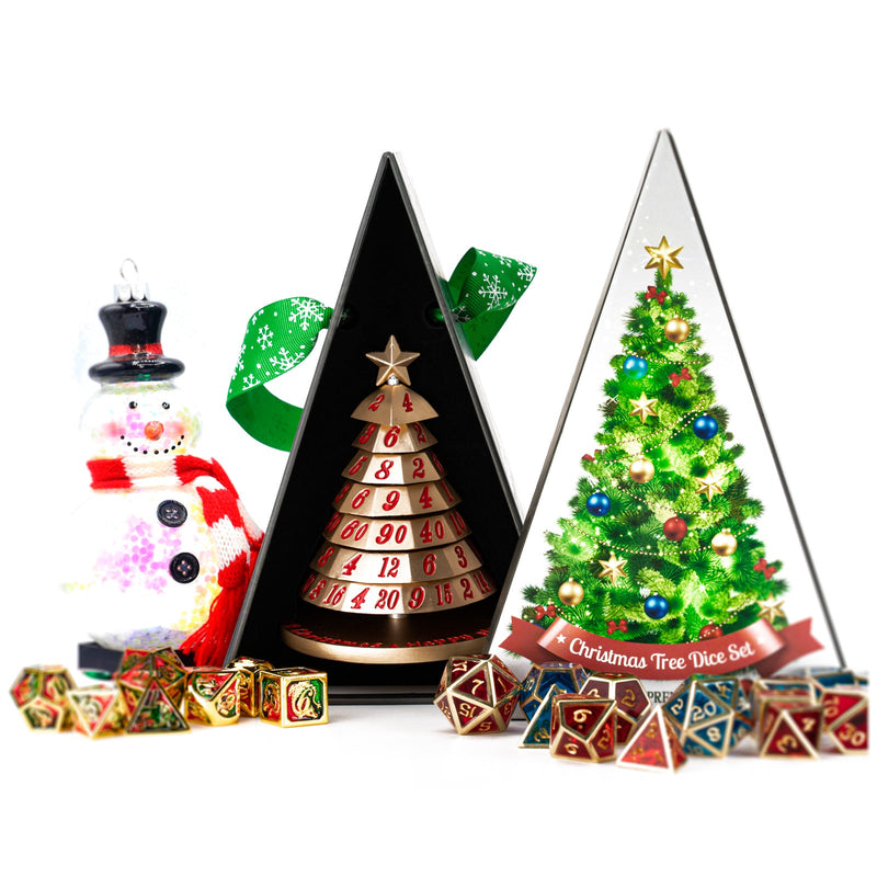 HY00139 Christmas Tree Dice - Gold