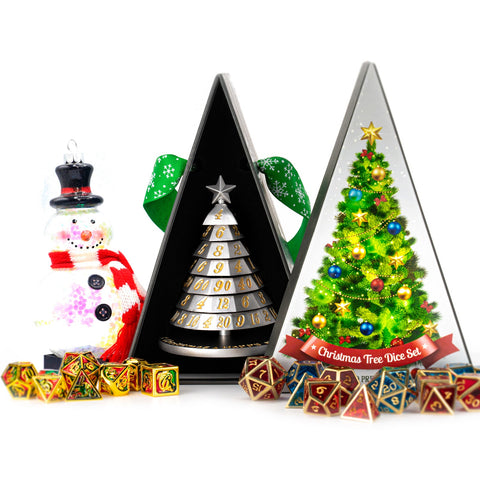 HY00141 Christmas Tree Dice - Silver