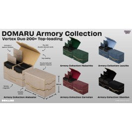 Gatherers' Tavern : Domaru Deck Box Armory Vertex Duo 200+ Carnelian
