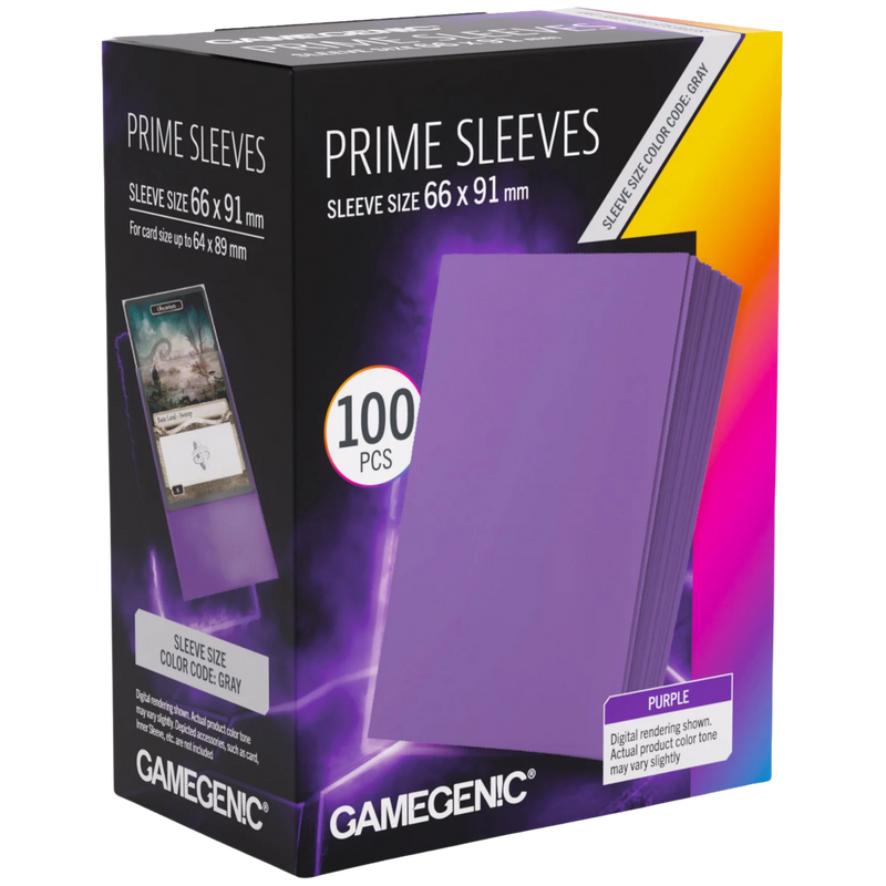 Gamegenic Prime Sleeves: Purple - 66 x 91 mm (100ct Box)
