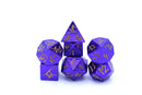 Solid Metal Barbarian Dice Set - Purple Chrome with Gold