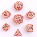 Hollow Dragon Dice Set Filled With Gems - Copper