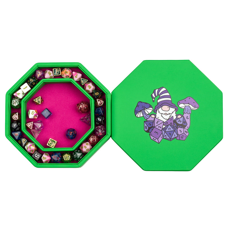 Hero's Hoard Dice Tray and Keeper - Gnome with Dice