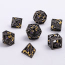 MINI Dragon's Eye Hollow Metal Dice Set - Purple Gems
