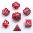 Solid Metal Mini Behemoth Dice set - Brushed Ruby