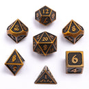 Solid Metal Mini Behemoth Dice set - Ancient Gold