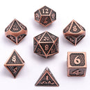 Solid Metal Mini Behemoth Dice set - Ancient Copper