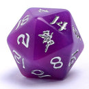 Wyrmforged Rollers - Rounded Resin Glow in the Dark Dice Set- Pixie Dust Silver