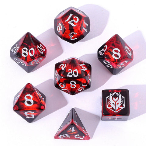 Wyrmforged Rollers - Rounded Resin Dice - Dragon Eye Red