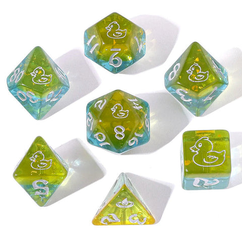 Wyrmforged Rollers - Rounded Resin Dice Set - Rubber Ducky